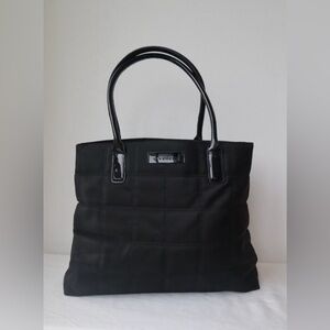 Givenchy Black Quilted Tote with Glossy Handles Set of 3. 2 big ones 1 small one